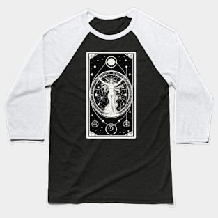 Themis Tarot Card Astrology Occult Mystical Baseball T-Shirt